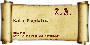 Kata Magdolna névjegykártya